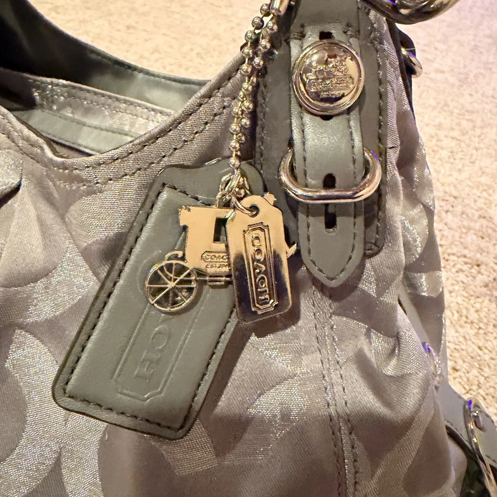 Silver coach purse - Picture 2 of 5